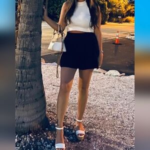 H&M Black Casual Shorts